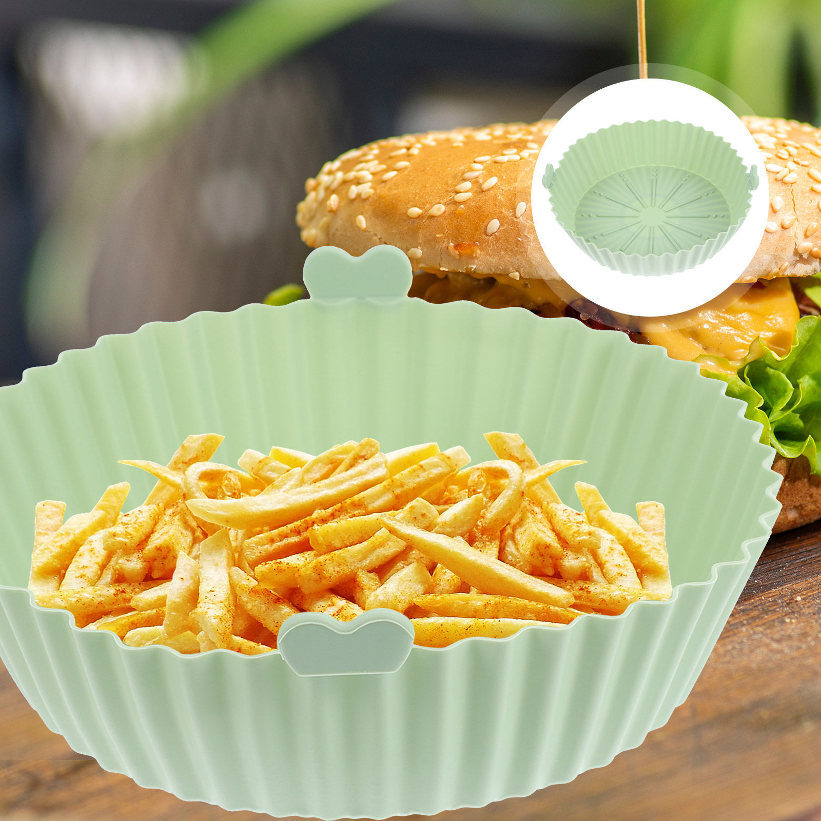 Alas untuk Penggoreng Udara, L - Air Fryer Silicone Pot Liner ulasan dan harga