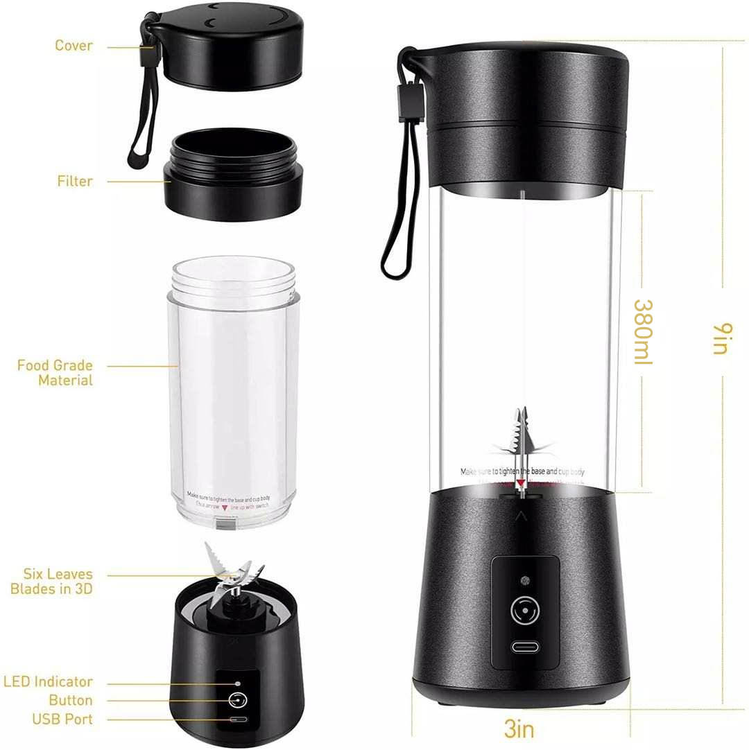 Blender Portabel USB 380ml, 6  - Small Appliances ulasan dan harga