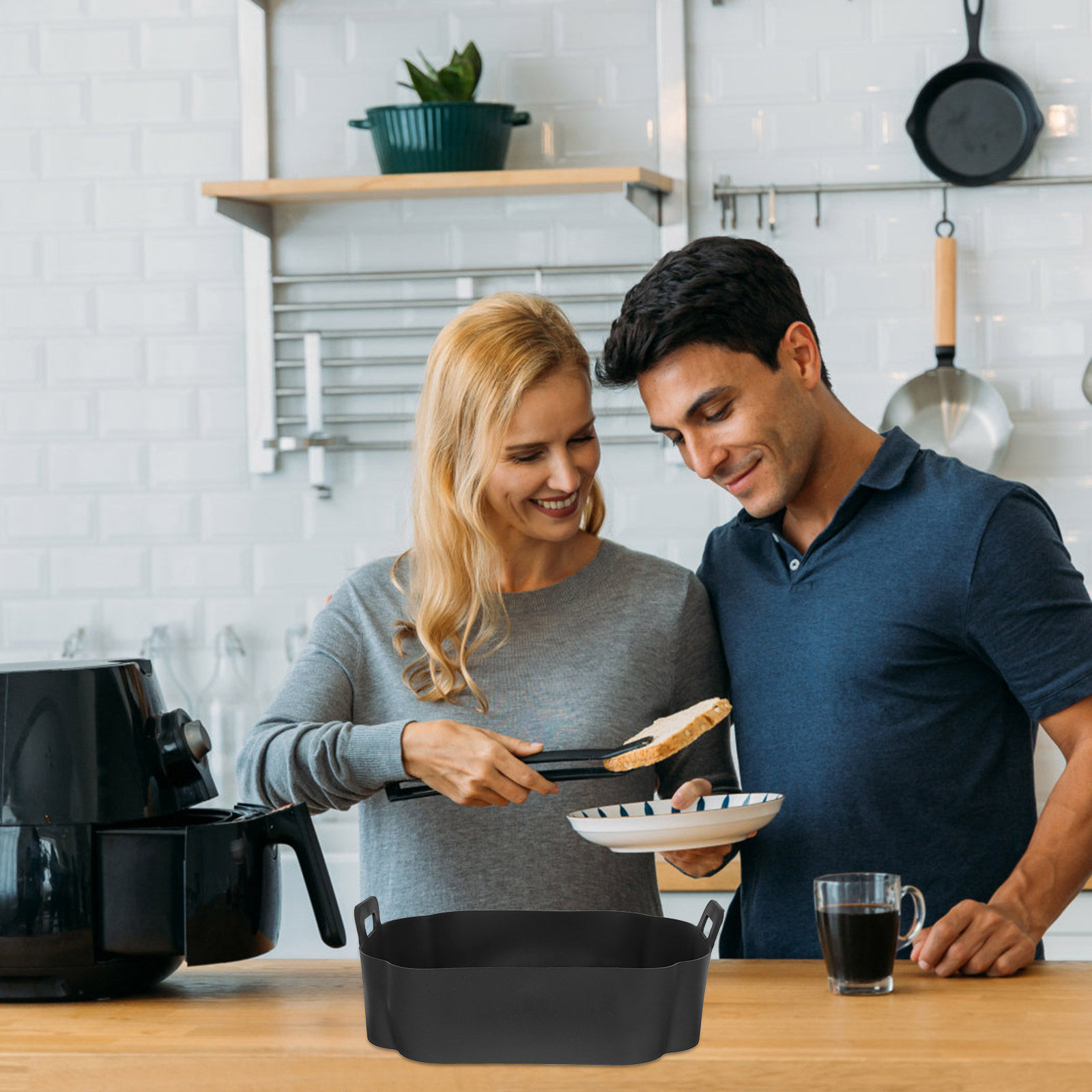Alas Panci Penggoreng Udara Si - Air Fryer Silicone Pot Liner ulasan dan harga